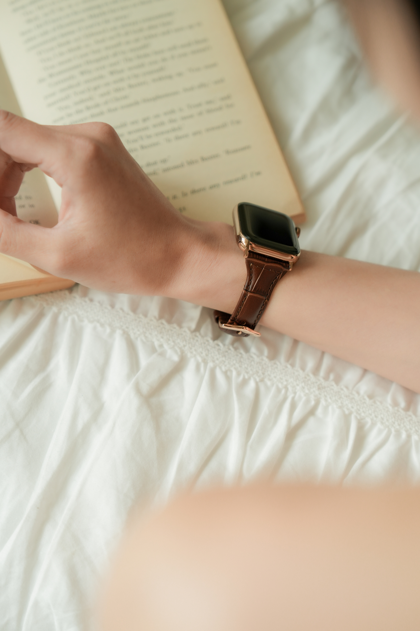 鱷魚壓紋珍藏 深棕 Apple Watch 真皮錶帶