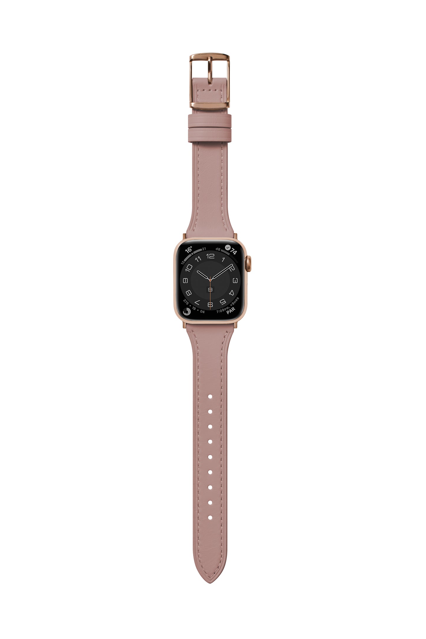 平紋珍藏 日暮玫瑰 Apple Watch 皮革錶帶 - BellaBia