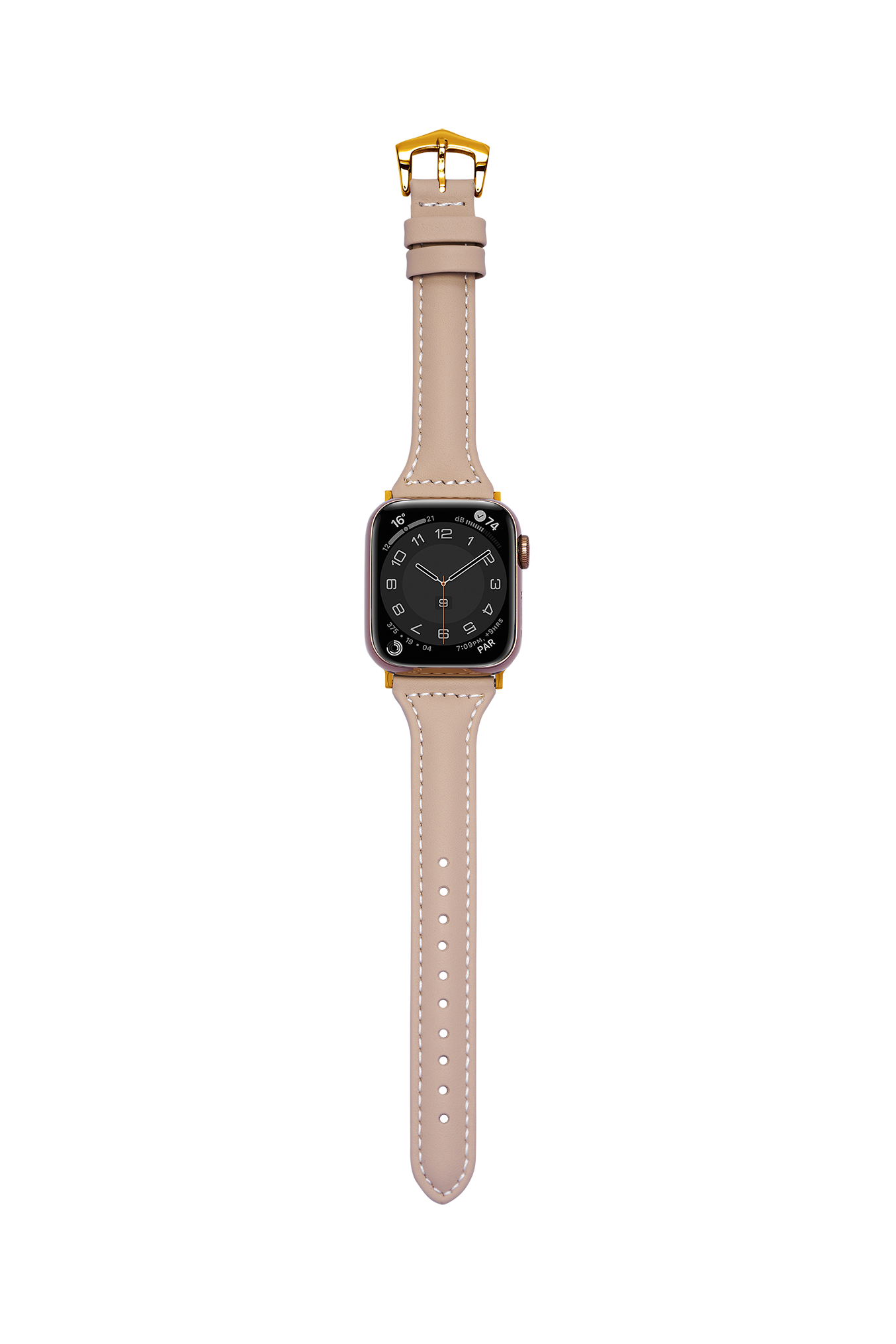 女人珍藏 奶茶杏 Apple Watch 真皮錶帶