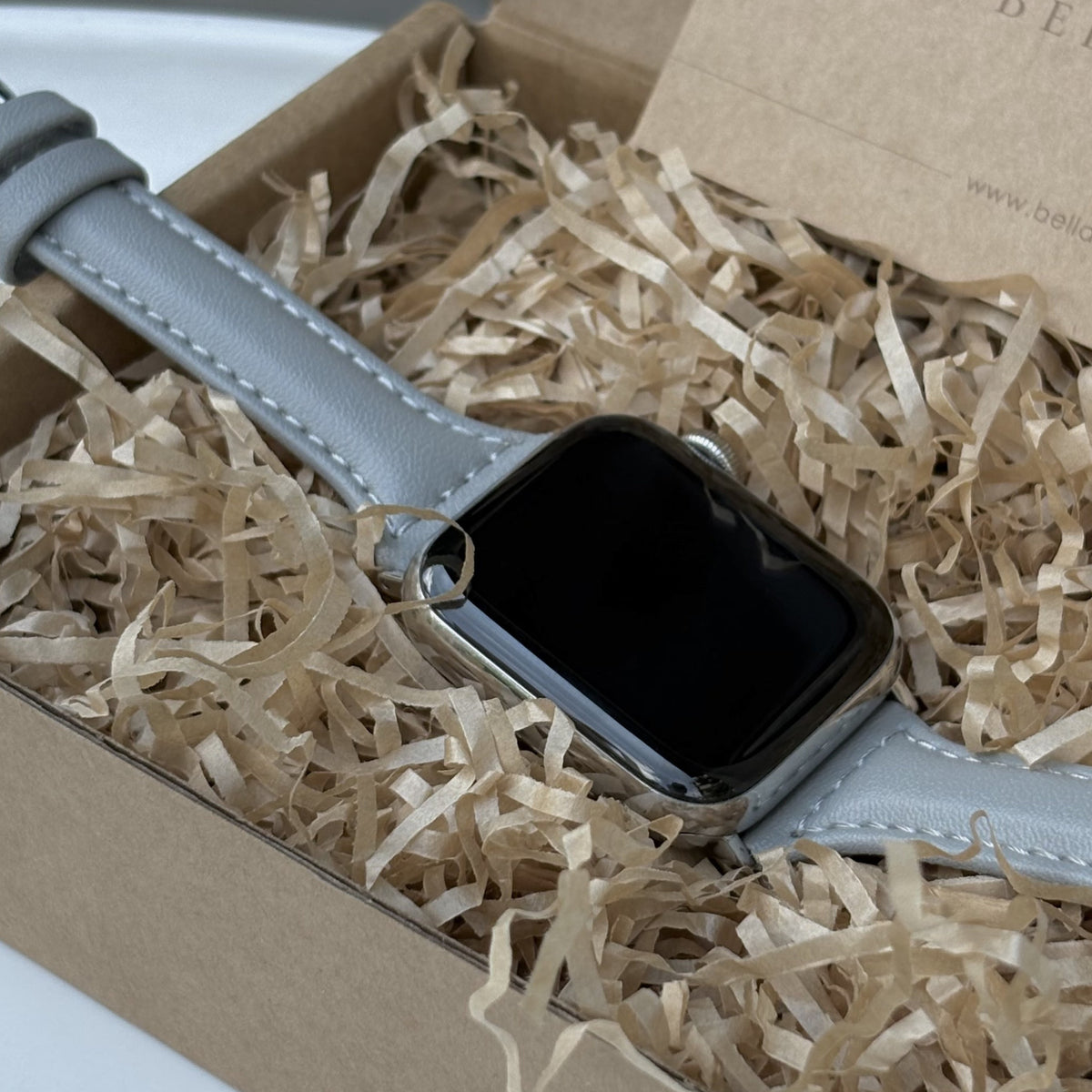女人珍藏 霧灰 Apple Watch 真皮錶帶
