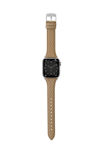 菱格珍藏 泰迪米棕 Apple Watch 真皮錶帶