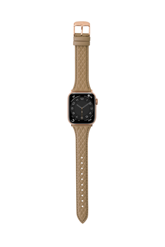 菱格珍藏 泰迪米棕 Apple Watch 真皮錶帶