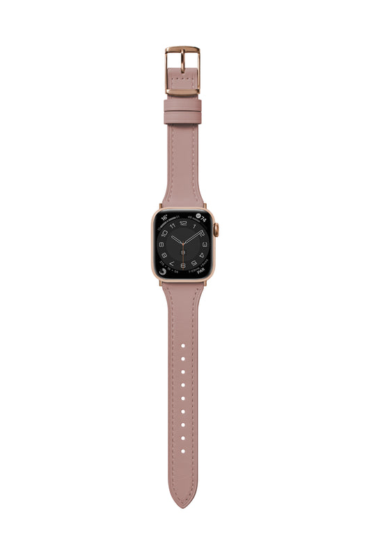 平紋珍藏 日暮玫瑰 Apple Watch 皮革錶帶