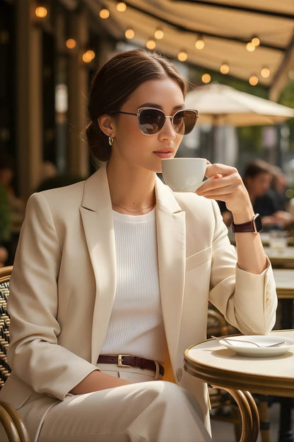 斜角油蠟牛皮 深棕 Apple Watch 真皮錶帶