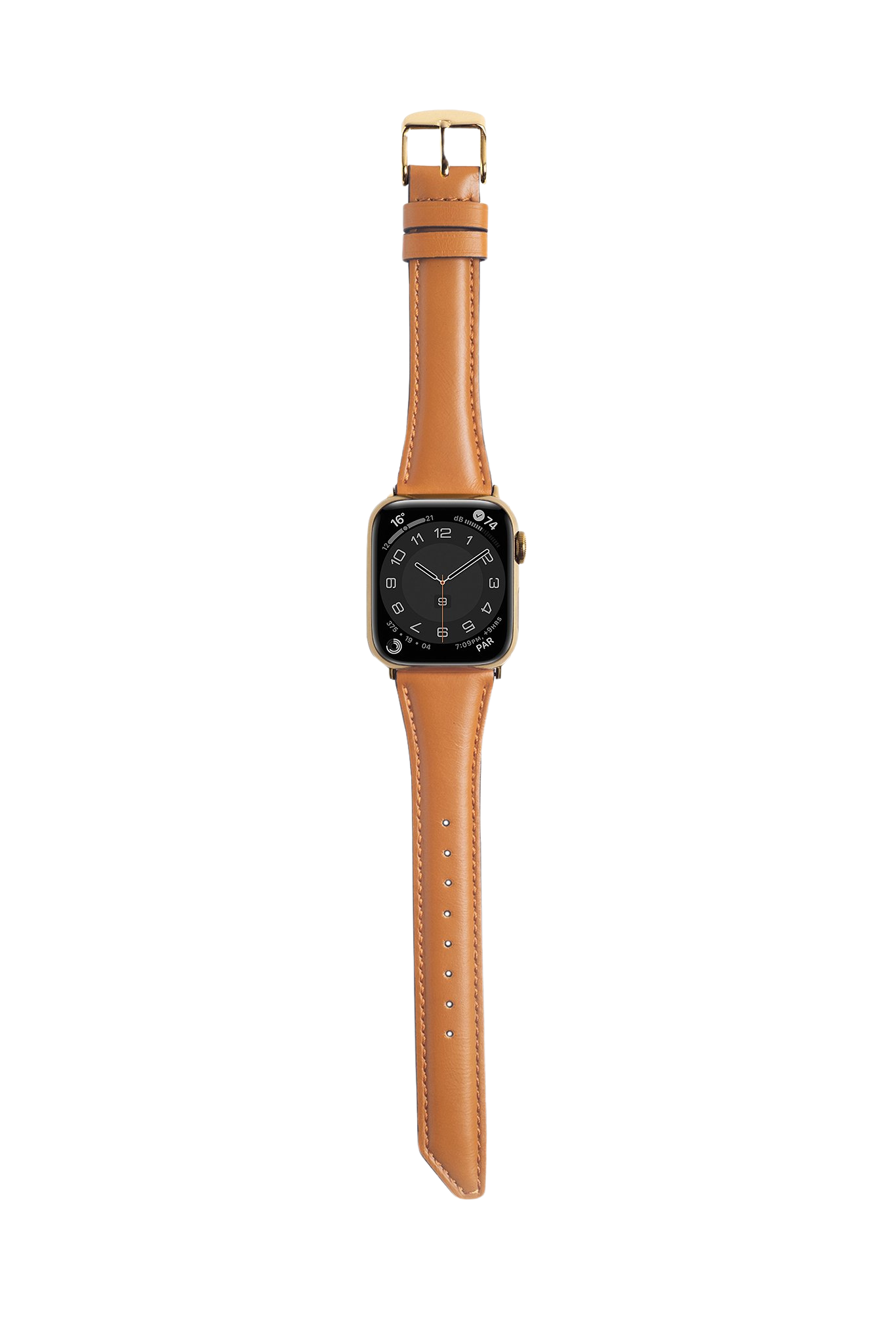 斜角油蠟牛皮 焦糖棕  Apple Watch 真皮錶帶