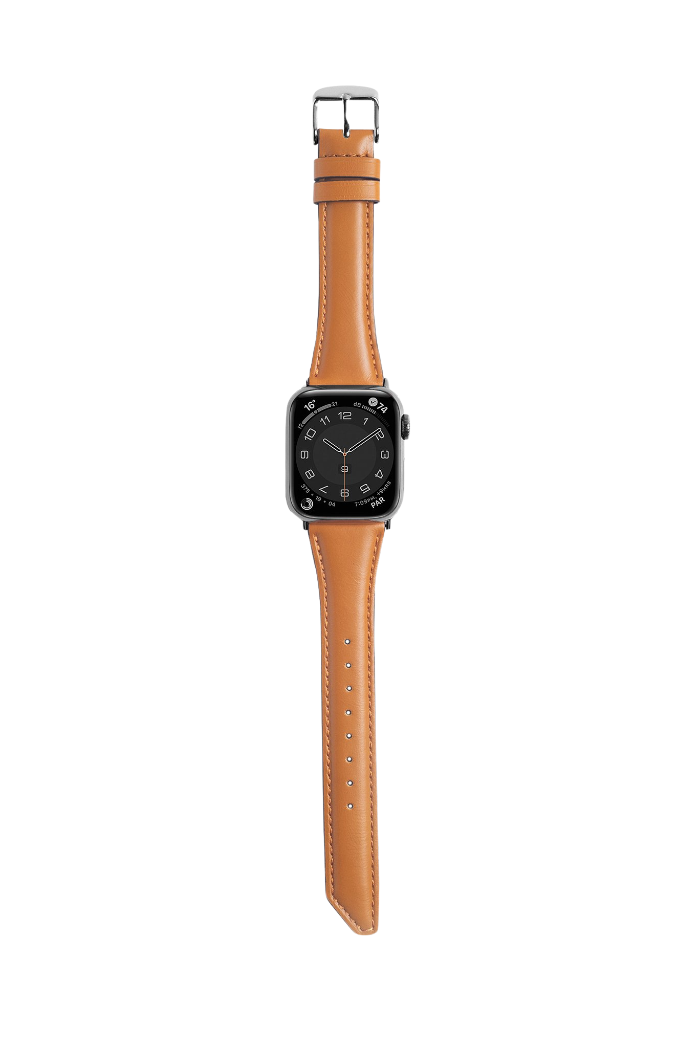 斜角油蠟牛皮 焦糖棕  Apple Watch 真皮錶帶